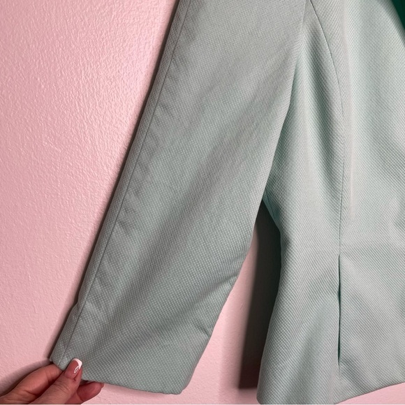 Anne‎ Klein Blazer Light Green Spring Summer Boho Fairy core Size Stretch 8 - Picture 9 of 12
